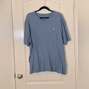 MEN’S POLO V-NECK SHIRT | LIGHT BLUE